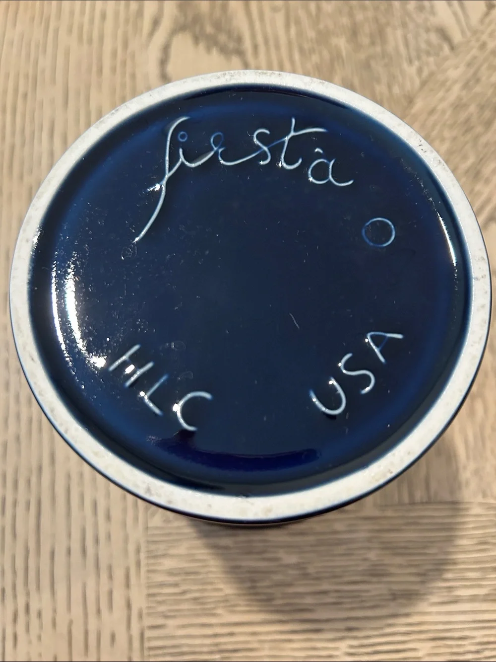 Fiesta Cobalt Blue Ceramic Lidded Canister